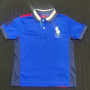 Little Kid Polo Ralph Lauren Performance Athletic collared polo button shirt (S)